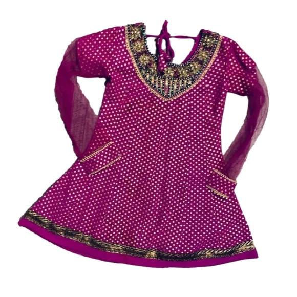 PRINCESS India Dress Up Lined Dress Rhinestones Lace 4T - Picture 2 of 15